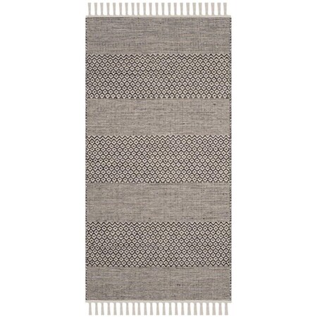 Safavieh 4 x 6 ft. Montauk Hand Woven Small Rectangle Area Rug, Ivory and Anthracite MTK330N-4